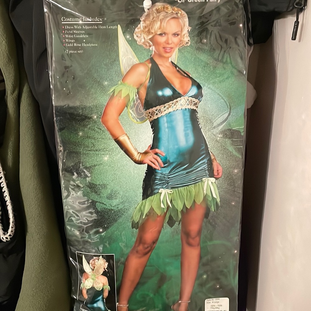 Up for sale  new  dream girl  little green fairy adult  costume size extra-large